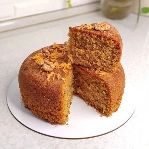کیک هویج گردو ساده